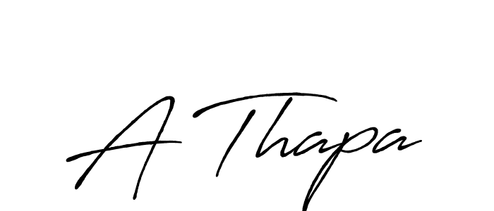 Create a beautiful signature design for name A Thapa. With this signature (Antro_Vectra_Bolder) fonts, you can make a handwritten signature for free. A Thapa signature style 7 images and pictures png