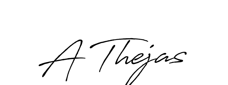 Use a signature maker to create a handwritten signature online. With this signature software, you can design (Antro_Vectra_Bolder) your own signature for name A Thejas. A Thejas signature style 7 images and pictures png