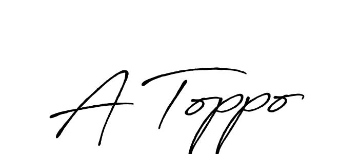 How to make A Toppo signature? Antro_Vectra_Bolder is a professional autograph style. Create handwritten signature for A Toppo name. A Toppo signature style 7 images and pictures png