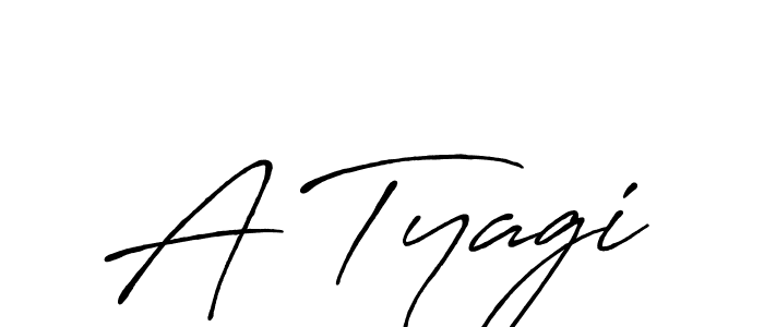 How to make A Tyagi name signature. Use Antro_Vectra_Bolder style for creating short signs online. This is the latest handwritten sign. A Tyagi signature style 7 images and pictures png