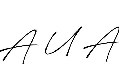 Also we have A U A name is the best signature style. Create professional handwritten signature collection using Antro_Vectra_Bolder autograph style. A U A signature style 7 images and pictures png