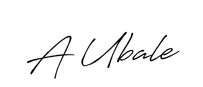 The best way (Antro_Vectra_Bolder) to make a short signature is to pick only two or three words in your name. The name A Ubale include a total of six letters. For converting this name. A Ubale signature style 7 images and pictures png