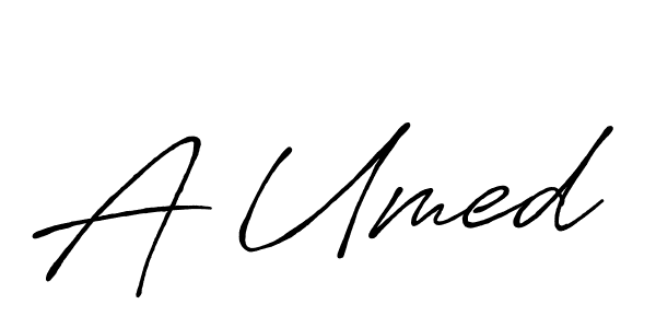 How to make A Umed name signature. Use Antro_Vectra_Bolder style for creating short signs online. This is the latest handwritten sign. A Umed signature style 7 images and pictures png