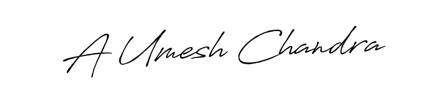 Use a signature maker to create a handwritten signature online. With this signature software, you can design (Antro_Vectra_Bolder) your own signature for name A Umesh Chandra. A Umesh Chandra signature style 7 images and pictures png