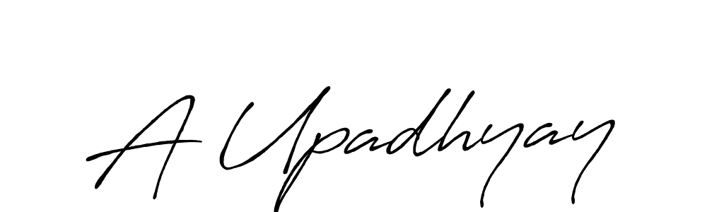 How to make A Upadhyay signature? Antro_Vectra_Bolder is a professional autograph style. Create handwritten signature for A Upadhyay name. A Upadhyay signature style 7 images and pictures png