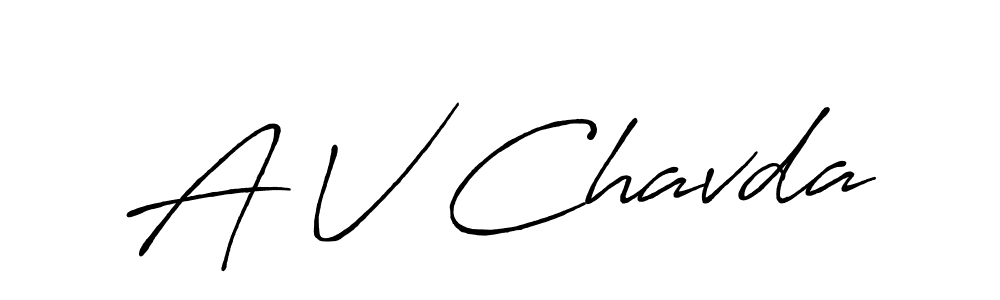 You can use this online signature creator to create a handwritten signature for the name A V Chavda. This is the best online autograph maker. A V Chavda signature style 7 images and pictures png