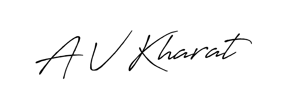 Design your own signature with our free online signature maker. With this signature software, you can create a handwritten (Antro_Vectra_Bolder) signature for name A V Kharat. A V Kharat signature style 7 images and pictures png