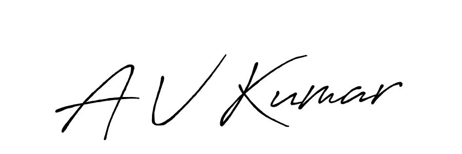 Make a short A V Kumar signature style. Manage your documents anywhere anytime using Antro_Vectra_Bolder. Create and add eSignatures, submit forms, share and send files easily. A V Kumar signature style 7 images and pictures png