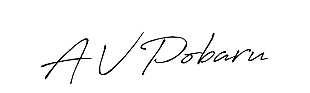 Make a beautiful signature design for name A V Pobaru. Use this online signature maker to create a handwritten signature for free. A V Pobaru signature style 7 images and pictures png