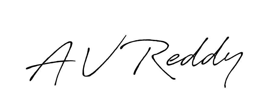 A V Reddy stylish signature style. Best Handwritten Sign (Antro_Vectra_Bolder) for my name. Handwritten Signature Collection Ideas for my name A V Reddy. A V Reddy signature style 7 images and pictures png