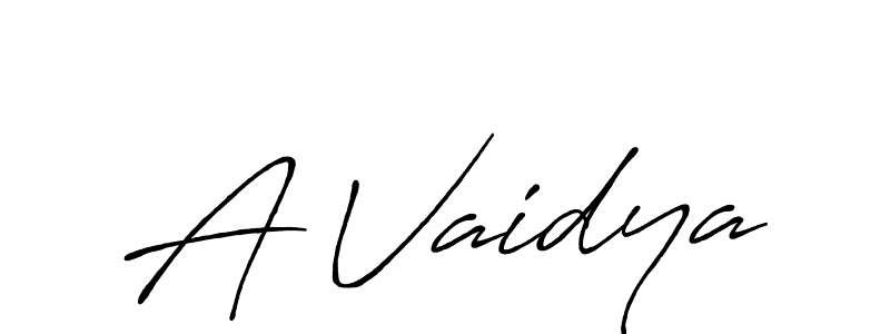 How to make A Vaidya signature? Antro_Vectra_Bolder is a professional autograph style. Create handwritten signature for A Vaidya name. A Vaidya signature style 7 images and pictures png