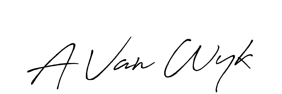 A Van Wyk stylish signature style. Best Handwritten Sign (Antro_Vectra_Bolder) for my name. Handwritten Signature Collection Ideas for my name A Van Wyk. A Van Wyk signature style 7 images and pictures png