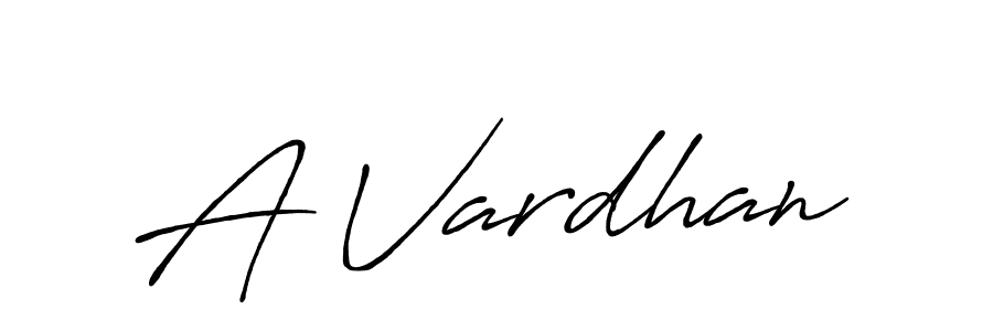 Make a beautiful signature design for name A Vardhan. With this signature (Antro_Vectra_Bolder) style, you can create a handwritten signature for free. A Vardhan signature style 7 images and pictures png