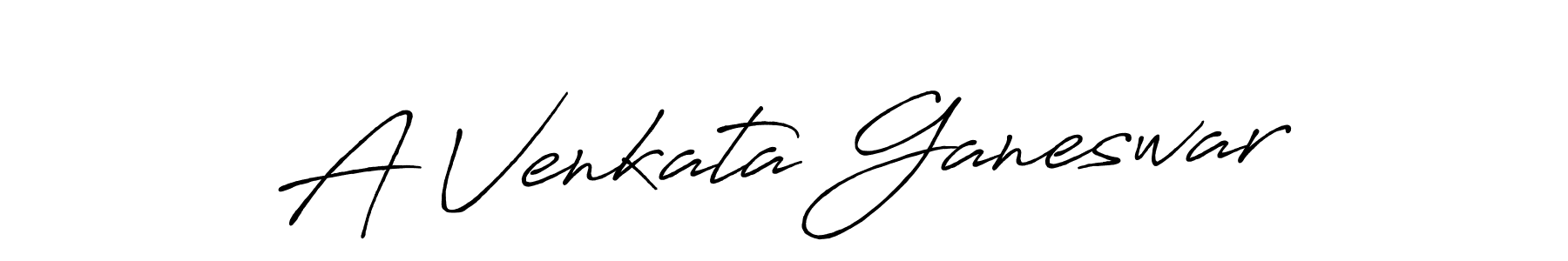 Create a beautiful signature design for name A Venkata Ganeswar. With this signature (Antro_Vectra_Bolder) fonts, you can make a handwritten signature for free. A Venkata Ganeswar signature style 7 images and pictures png