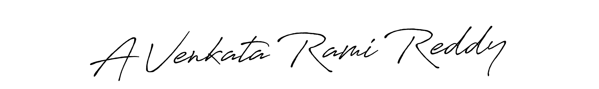 The best way (Antro_Vectra_Bolder) to make a short signature is to pick only two or three words in your name. The name A Venkata Rami Reddy include a total of six letters. For converting this name. A Venkata Rami Reddy signature style 7 images and pictures png