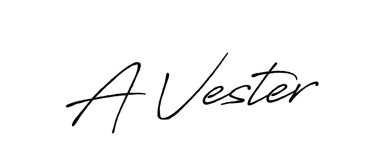 Make a beautiful signature design for name A Vester. With this signature (Antro_Vectra_Bolder) style, you can create a handwritten signature for free. A Vester signature style 7 images and pictures png