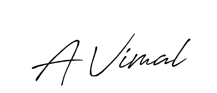 A Vimal stylish signature style. Best Handwritten Sign (Antro_Vectra_Bolder) for my name. Handwritten Signature Collection Ideas for my name A Vimal. A Vimal signature style 7 images and pictures png