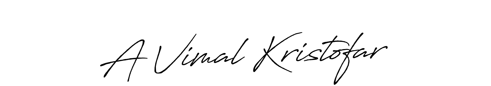 Similarly Antro_Vectra_Bolder is the best handwritten signature design. Signature creator online .You can use it as an online autograph creator for name A Vimal Kristofar. A Vimal Kristofar signature style 7 images and pictures png