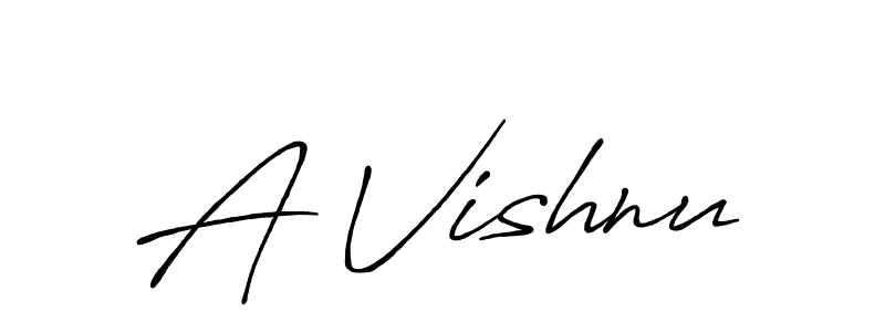 A Vishnu stylish signature style. Best Handwritten Sign (Antro_Vectra_Bolder) for my name. Handwritten Signature Collection Ideas for my name A Vishnu. A Vishnu signature style 7 images and pictures png