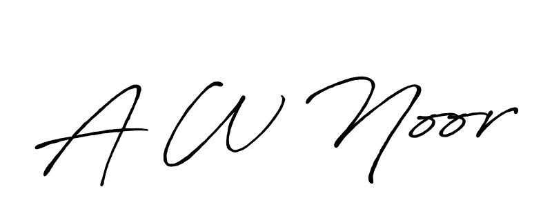 Make a beautiful signature design for name A W Noor. Use this online signature maker to create a handwritten signature for free. A W Noor signature style 7 images and pictures png