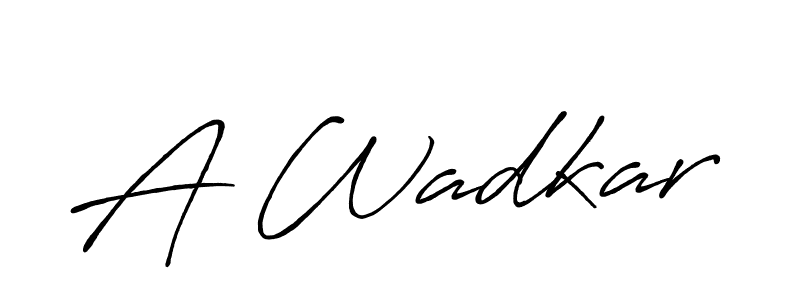 Make a beautiful signature design for name A Wadkar. With this signature (Antro_Vectra_Bolder) style, you can create a handwritten signature for free. A Wadkar signature style 7 images and pictures png