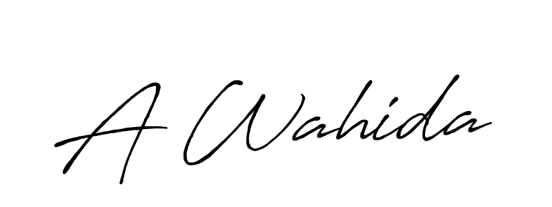 How to Draw A Wahida signature style? Antro_Vectra_Bolder is a latest design signature styles for name A Wahida. A Wahida signature style 7 images and pictures png