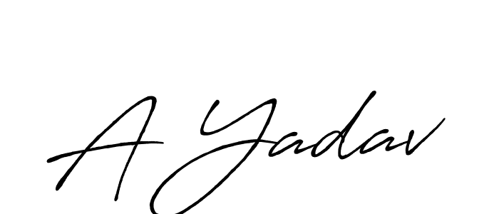 How to make A Yadav signature? Antro_Vectra_Bolder is a professional autograph style. Create handwritten signature for A Yadav name. A Yadav signature style 7 images and pictures png