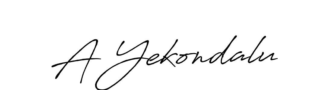 How to make A Yekondalu signature? Antro_Vectra_Bolder is a professional autograph style. Create handwritten signature for A Yekondalu name. A Yekondalu signature style 7 images and pictures png