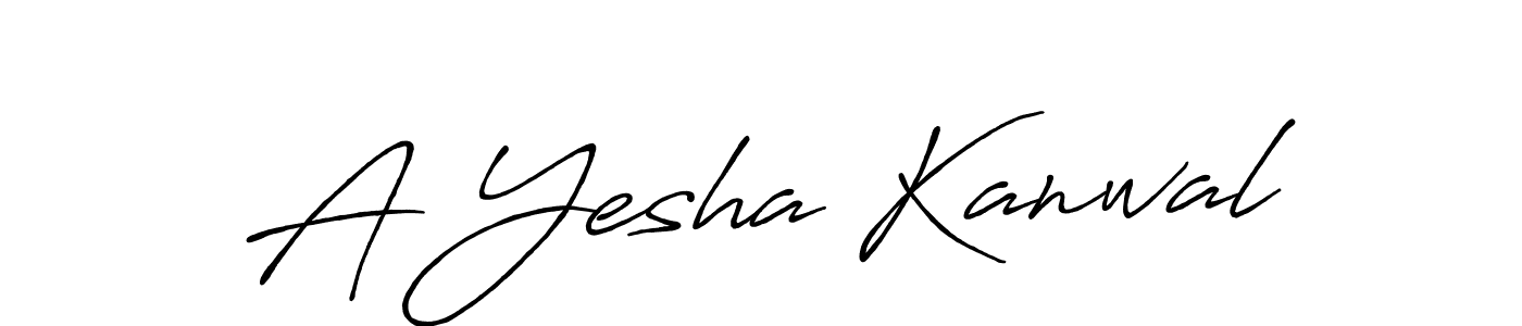 Here are the top 10 professional signature styles for the name A Yesha Kanwal. These are the best autograph styles you can use for your name. A Yesha Kanwal signature style 7 images and pictures png