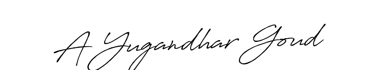 Also You can easily find your signature by using the search form. We will create A Yugandhar Goud name handwritten signature images for you free of cost using Antro_Vectra_Bolder sign style. A Yugandhar Goud signature style 7 images and pictures png