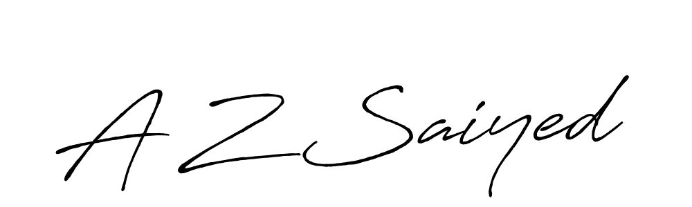 Design your own signature with our free online signature maker. With this signature software, you can create a handwritten (Antro_Vectra_Bolder) signature for name A Z Saiyed. A Z Saiyed signature style 7 images and pictures png