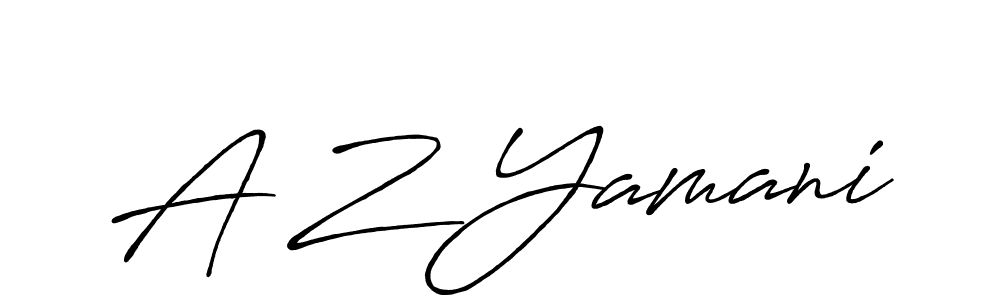 Use a signature maker to create a handwritten signature online. With this signature software, you can design (Antro_Vectra_Bolder) your own signature for name A Z Yamani. A Z Yamani signature style 7 images and pictures png
