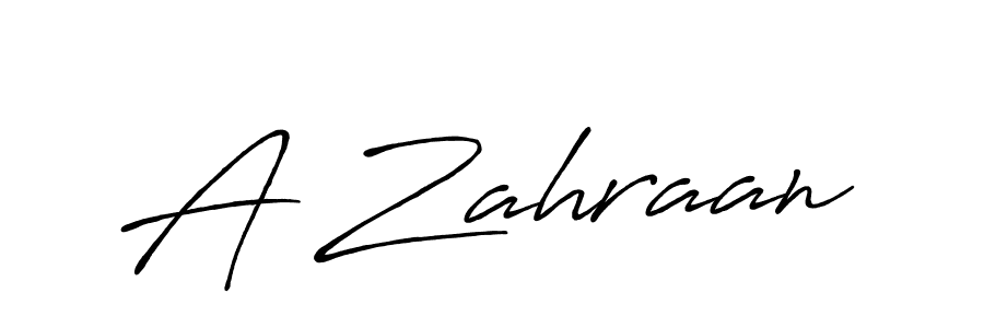 How to make A Zahraan name signature. Use Antro_Vectra_Bolder style for creating short signs online. This is the latest handwritten sign. A Zahraan signature style 7 images and pictures png