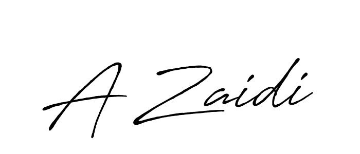 Make a beautiful signature design for name A Zaidi. With this signature (Antro_Vectra_Bolder) style, you can create a handwritten signature for free. A Zaidi signature style 7 images and pictures png