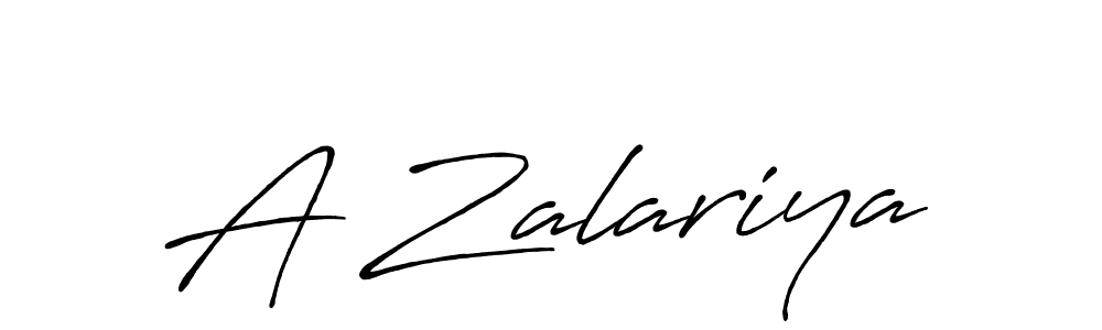 Create a beautiful signature design for name A Zalariya. With this signature (Antro_Vectra_Bolder) fonts, you can make a handwritten signature for free. A Zalariya signature style 7 images and pictures png