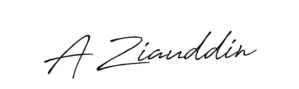 Make a beautiful signature design for name A Ziauddin. With this signature (Antro_Vectra_Bolder) style, you can create a handwritten signature for free. A Ziauddin signature style 7 images and pictures png