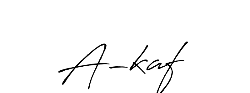 Make a beautiful signature design for name A-kaf✓. With this signature (Antro_Vectra_Bolder) style, you can create a handwritten signature for free. A-kaf✓ signature style 7 images and pictures png