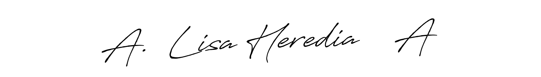 Also we have A.  Lisa Heredia    A name is the best signature style. Create professional handwritten signature collection using Antro_Vectra_Bolder autograph style. A.  Lisa Heredia    A signature style 7 images and pictures png