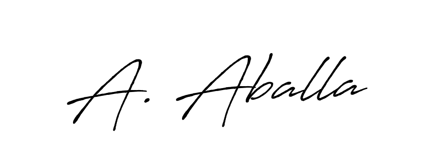 Make a beautiful signature design for name A. Aballa. With this signature (Antro_Vectra_Bolder) style, you can create a handwritten signature for free. A. Aballa signature style 7 images and pictures png