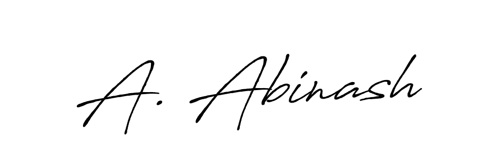 How to make A. Abinash name signature. Use Antro_Vectra_Bolder style for creating short signs online. This is the latest handwritten sign. A. Abinash signature style 7 images and pictures png