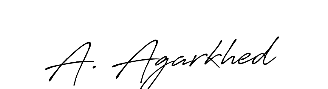 Also You can easily find your signature by using the search form. We will create A. Agarkhed name handwritten signature images for you free of cost using Antro_Vectra_Bolder sign style. A. Agarkhed signature style 7 images and pictures png