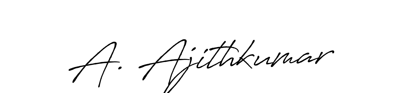 Make a beautiful signature design for name A. Ajithkumar. With this signature (Antro_Vectra_Bolder) style, you can create a handwritten signature for free. A. Ajithkumar signature style 7 images and pictures png