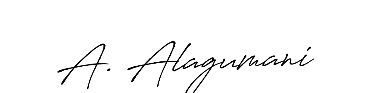 Design your own signature with our free online signature maker. With this signature software, you can create a handwritten (Antro_Vectra_Bolder) signature for name A. Alagumani. A. Alagumani signature style 7 images and pictures png