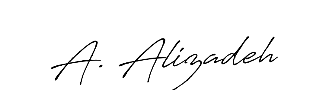 Also You can easily find your signature by using the search form. We will create A. Alizadeh name handwritten signature images for you free of cost using Antro_Vectra_Bolder sign style. A. Alizadeh signature style 7 images and pictures png