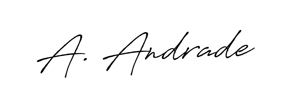 How to make A. Andrade signature? Antro_Vectra_Bolder is a professional autograph style. Create handwritten signature for A. Andrade name. A. Andrade signature style 7 images and pictures png