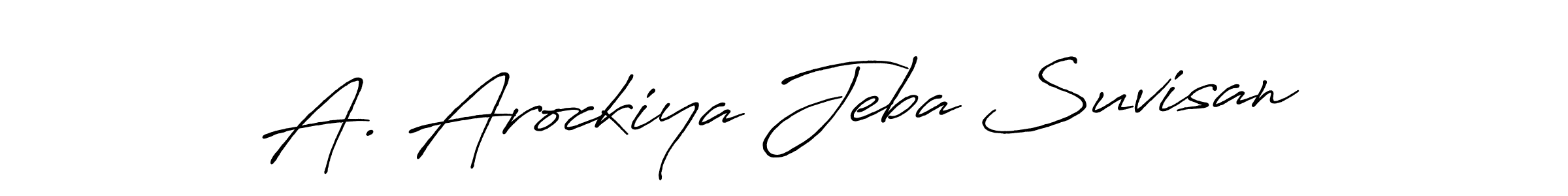 Similarly Antro_Vectra_Bolder is the best handwritten signature design. Signature creator online .You can use it as an online autograph creator for name A. Arockiya Jeba Suvisan. A. Arockiya Jeba Suvisan signature style 7 images and pictures png