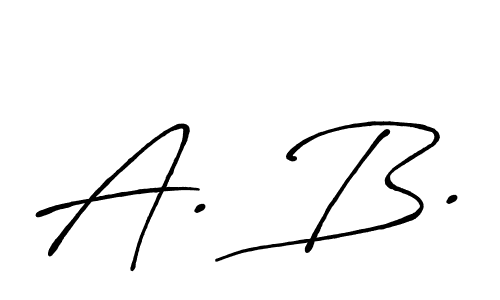 Similarly Antro_Vectra_Bolder is the best handwritten signature design. Signature creator online .You can use it as an online autograph creator for name A. B.. A. B. signature style 7 images and pictures png