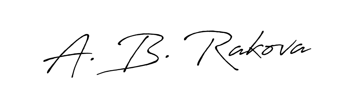 A. B. Rakova stylish signature style. Best Handwritten Sign (Antro_Vectra_Bolder) for my name. Handwritten Signature Collection Ideas for my name A. B. Rakova. A. B. Rakova signature style 7 images and pictures png