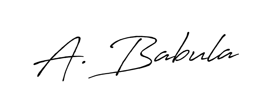 Also we have A. Babula name is the best signature style. Create professional handwritten signature collection using Antro_Vectra_Bolder autograph style. A. Babula signature style 7 images and pictures png