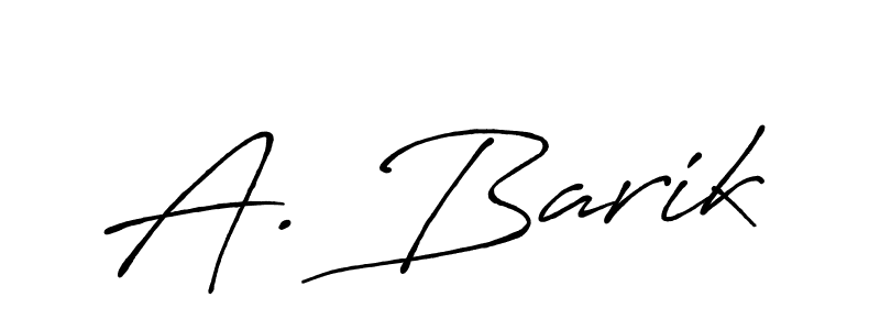 Create a beautiful signature design for name A. Barik. With this signature (Antro_Vectra_Bolder) fonts, you can make a handwritten signature for free. A. Barik signature style 7 images and pictures png